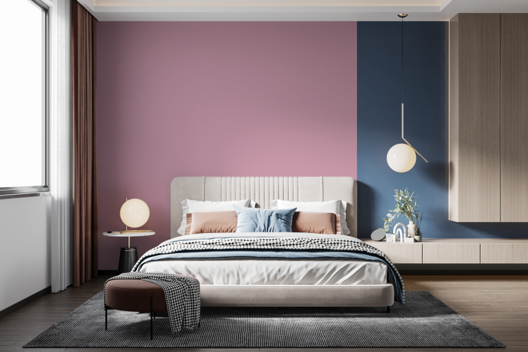 Pink Two Colour Combination for Bedroom Walls with Images |2023