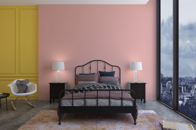 Pink Two Colour Combination for Bedroom Walls with Images |2023