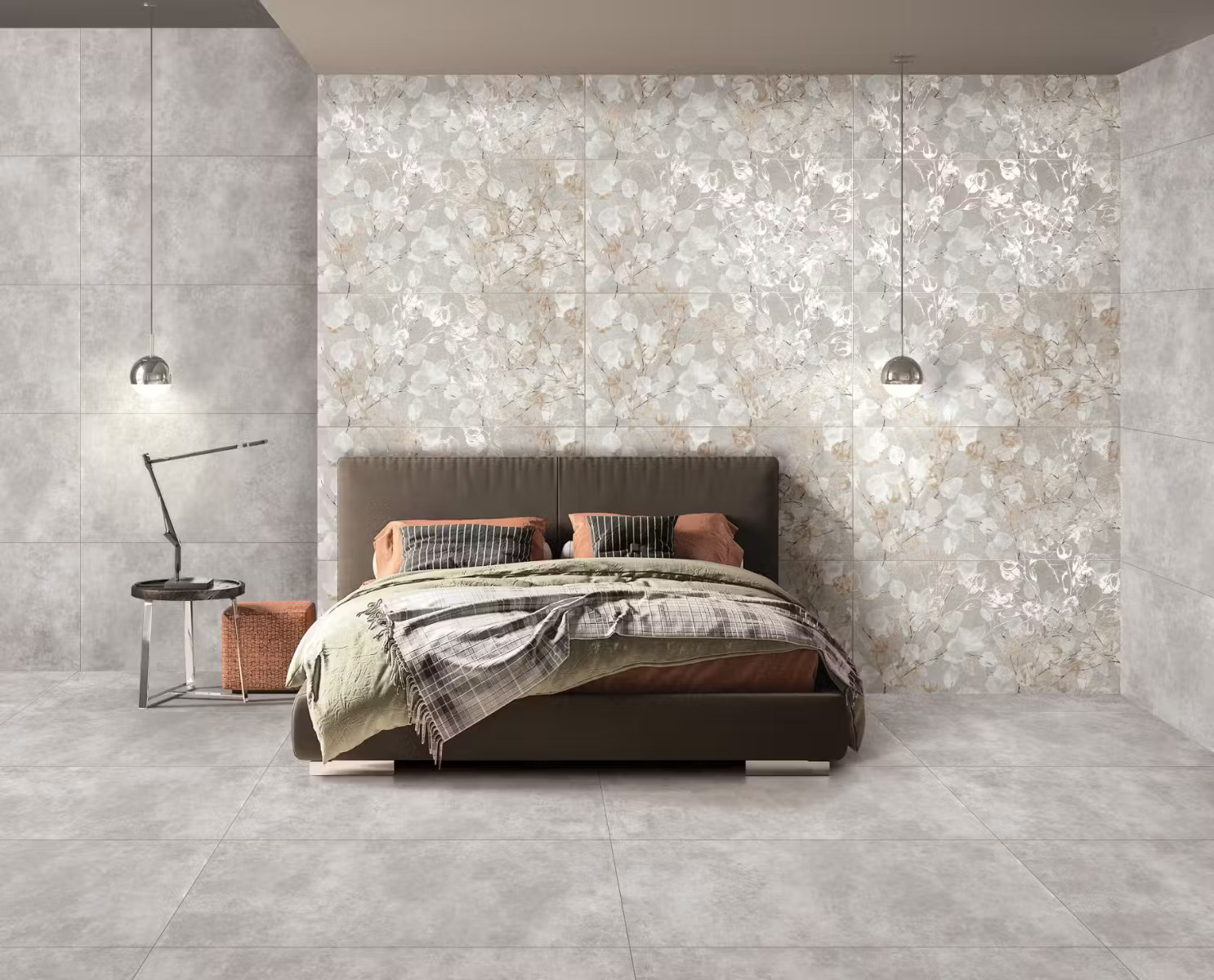 Glossy look Brown Colour Floor & Wall Tile