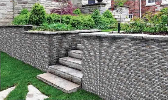 stacked stone look outdoor wall tile